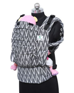 Toddler Wrap Converted Soft Structured Carrier - Charcoal Chevrons